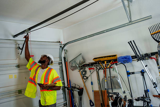 Professional Garage Door Installation technician working in Moyie Springs, ID